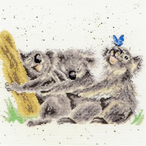 Bothy Threads Kreuzstich-Set Drei gleiche, 26x26cm, XHD20, Zählmuster