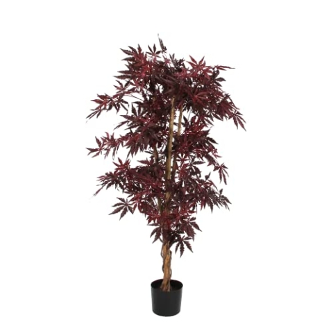 Mica Decorations Ahorn Kunstpflanze - H150 x Ø80 cm - Rot