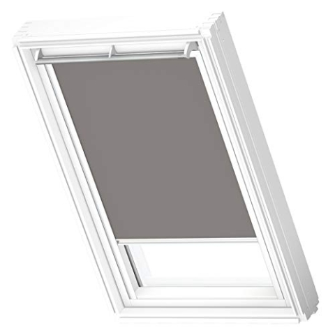 VELUX Original Dachfenster Verdunkelungsrollo, mit weißer Führungsschiene, Grau, für UK08
