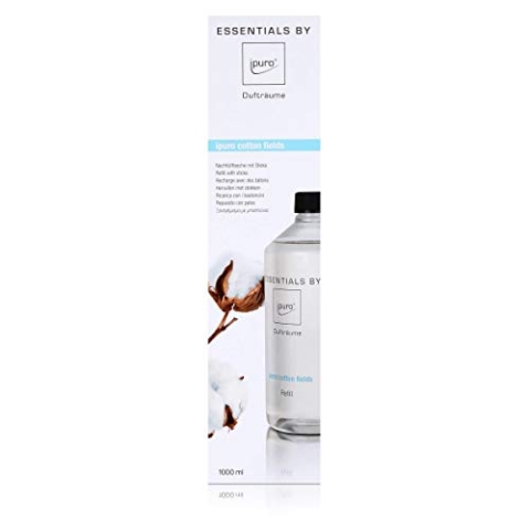 Essentails by Ipuro cotton fields Refill 1000ml Nachfüllflasche - Sanft, dezent und leicht pudrig mit einem Hauch von Vanille (1er Pack)