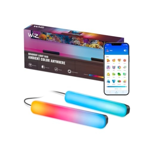 WiZ Gradient Light Bars - RGBIC zeigt mehrere Farben auf einmal an - Einfache Einrichtung, verbindet Sich mit Wi-Fi - Steuerung mit App/Sprache, funktioniert mit Google Home, Alexa und HomeKit
