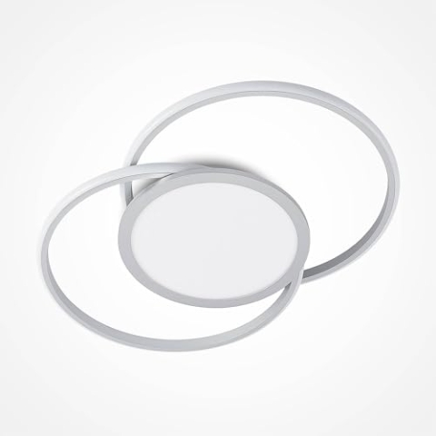 Lucande LED Deckenleuchte Senne dimmbar (Modern) in Alu aus Metall (1 flammig,) - Lampe Deckenlampe Küchenleuchte