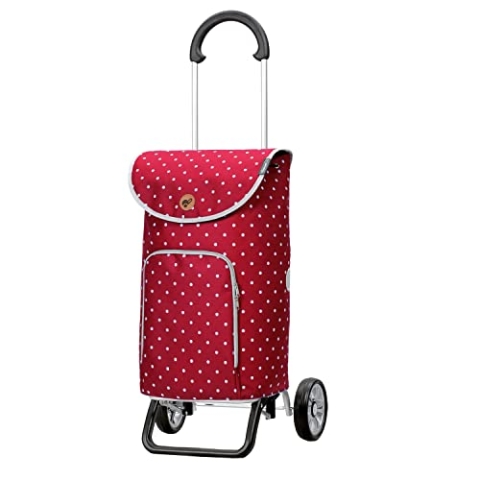 ANDERSEN Einkaufstrolley - Scala Shopper Plus Ole rot 47 L Handwagen,modisch,Shopping, Aluminium, klappbar, leicht, Räder abnehmbar