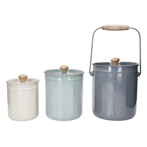 KitchenCraft Kompost- und Aufbewahrungsset, 3-teilig, Geschenkkarton