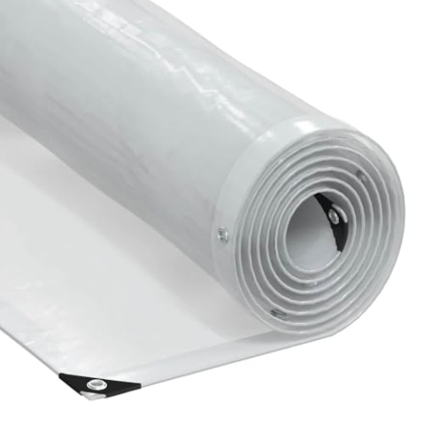 vidaXL Transparente Plane mit Ösen 3x12 m Polyethylen, durchsichtige Plane, transparente Hochleistungsplane, durchsichtige Hochleistungsplane