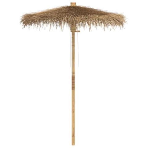 vidaXL Tiki-Schirm mit Bananenblatt-Dach 150 cm Bambus, Garten-Sonnenschirm, Regenschirm, Terrassenschirm, Gartenschirm, Outdoor-Sonnenschirm