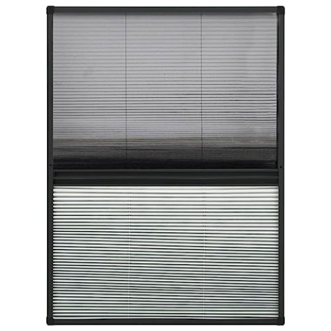 vidaXL Insektenschutz Plissee für Fenster Fliegengitter Dachfenster Mückenschutz Sonnenschutz Sichtschutz Aluminium 80x120cm mit Jalousie