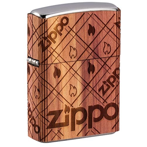 Zippo Woodchuck USA Taschenfeuerzeug, Zedernholz, Braun, Einheitsgröße (49331), Zippo Cedar Wrap