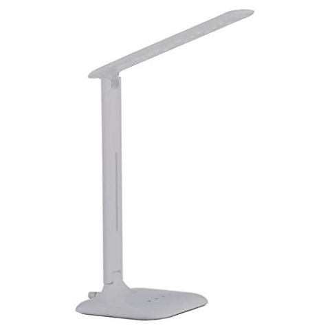 EGLO LED Tischlampe Caupo, 1 flammige Tischleuchte mit Touch, Farbtemperaturwechsel (warm, neutral, kalt), dimmbar, Schreibtischlampe aus hochwertigem Kunststoff und Stahl, Bürolampe in Weiß