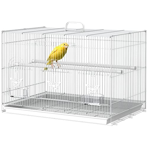 PawHut Vogelkäfig Vogelbauer Vogelvoliere Käfig Bauer Vogelhaus Vogel Sitzstange Wellensittich Kanarien