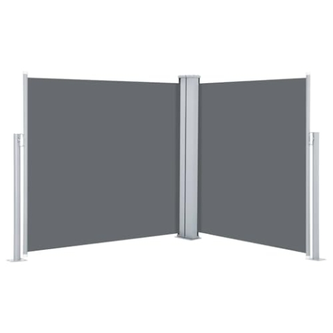 vidaXL Seitenmarkise Ausziehbar Sichtschutz Sonnenschutz Windschutz Seitenrollo Seitenwandmarkise Markise Terrasse Balkon Garten Anthrazit 100x600cm