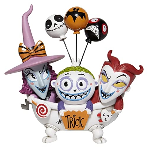 Enesco Miss Mindy Disney The Nightmare Before Christmas Lock Shock and Barrel Figur, Polyresin, Steinpulver, Mehrfarbig, 7.09 Inch