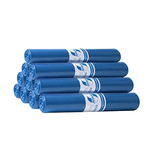10er SET DEISS 20013 - PREMIUM - 120 Liter Abfallsäcke Typ 60 BLAU - 25 Stk. je Rolle/Recycling-LDPE/Emil Deiss/Abfallsäcke/Typ 60