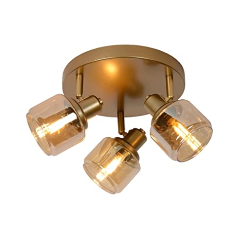 LUCIDE BJORN - Deckenstrahler - Ø 38 cm - 3xE14 - Mattes Gold/Messing