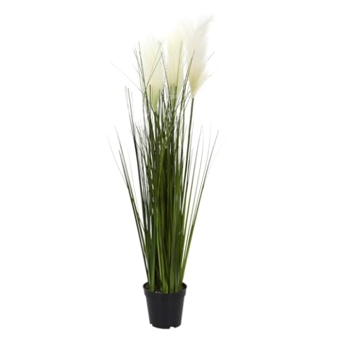WDMT NATURN Living Kunstgras Pampasgras - ø 13 x 90 cm - Cortaderia Selloana - Kunstpflanze - Pflegefreies Pampasgras - Nachhaltiges Kunstgras - Allergikerfreundliches Gras - Grün