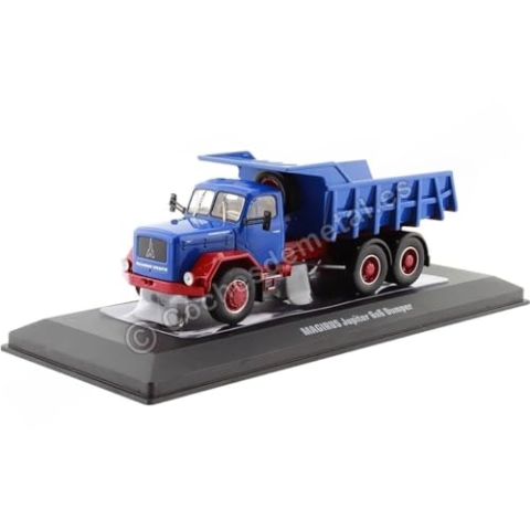 ixo models Magirus Jupiter 6X6 Muldenkipper blau rot Modellauto 1:43