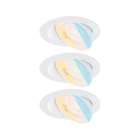 Paulmann 92254 EBL Set Aumus schwenkbar 3-Stepdim LED 3x750lm 2700-6500K 5W 230V Weiss matt