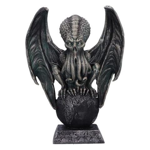 Nemesis Now Reign of Cthulhu auf Kugel, 25 cm, Harz, schwarz, gegossen aus feinstem Harz, fachmännisch handbemalt