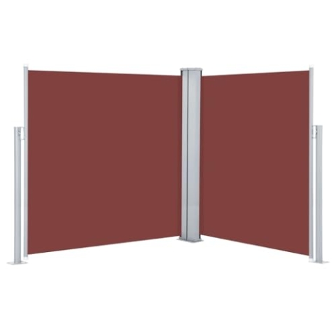 vidaXL Seitenmarkise Ausziehbar Sichtschutz Sonnenschutz Windschutz Seitenrollo Seitenwandmarkise Markise Terrasse Balkon Garten Braun 140x600cm