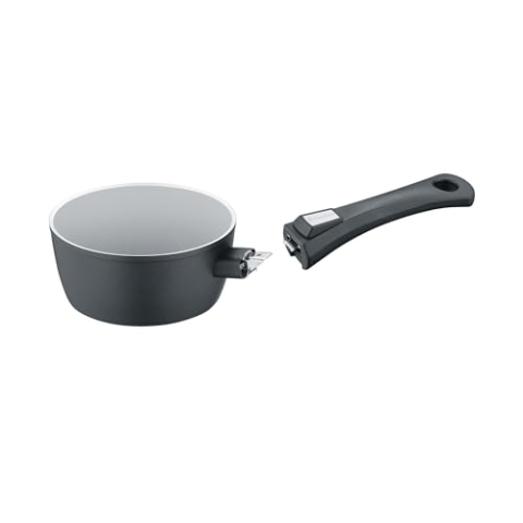 Stieltopf 16 cm (ohne Deckel), Aluminium, schwarz - b.perfect