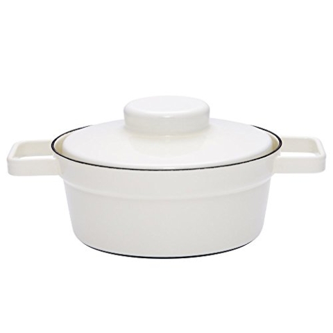 Riess, 2111-212, Kasserolle mit Deckel 20cm, PURE WHITE, AROMAPOTS, Truehomeware, Durchmesser 20 cm, Inhalt 1.20 Liter, Emaille, weiß, Induktion