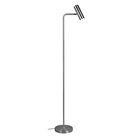 Trio Leuchten Stehleuchte Marley 412400107, Metall Nickel matt, exklusiv Leuchtmittel 1x GU10