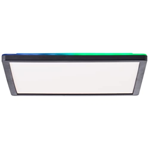 Brilliant Saltery LED Deckenaufbau-Paneel 30x30cm weiß/schwarz Kunststoff Fernbedienung Intern dimmbar über Fernbedienung 20 W LED integriert (2200lm, 3000-6500K)