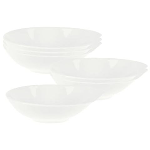 Villeroy & Boch - Flow Suppen- / Müslischalen 6er Set, Schale für Müslis/Obst/Suppen, griffiger Rand, Premium Porzellan, spülmaschinengeeignet, weiß, 300 ml