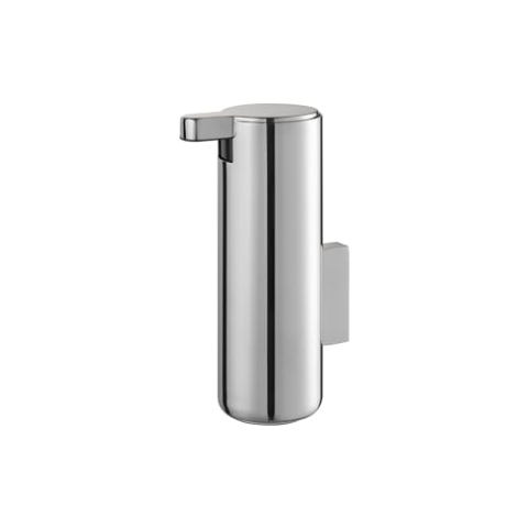 blomus Seifenspender MODO mit Wandhalterung | Edelstahl Poliert | 165 ml | 5,5L x 9B x 16H cm | Handseifenspender aus poliertem Edelstahl | Flüssigseifenspender