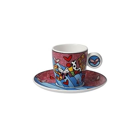 Goebel Espressotasse zum Sammeln Smile von Romero Britto aus Fine Bone China, 0,1L, 66-452-85-1