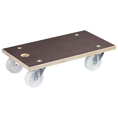 WAGNER Transporthilfe MM 1143 I 57,5 x 30 x 15 cm - Tragkraft 500 kg - Multiplex - für schwer beladene Kisten, Geräte & Möbel I Trageloch I rutschfeste Oberfläche I FSC®-Zertifiziert - 20114301