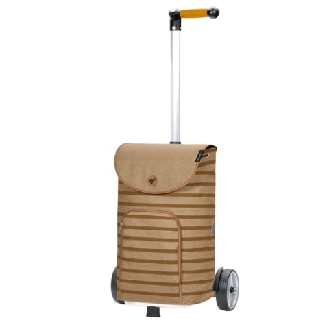 ANDERSEN Einkaufstrolley - Shopper Eske braun 47 L Handwagen, modern, nachhaltig, Shopping, Aluminium, Griff ergonomisch, höhenverstellbar, Kugellagerrad