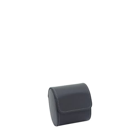 FrIEDrICH/23 Friedrich23 Uhrenetui - Uhrenrolle Infinity aus Echtleder in schwarz – Platz für 1 Uhr – Druckknopf und Uhrenkissen