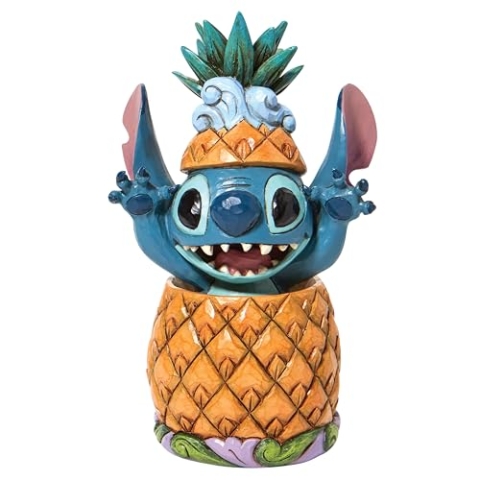 Disney Traditions Stitch In A Pineapple Figurine