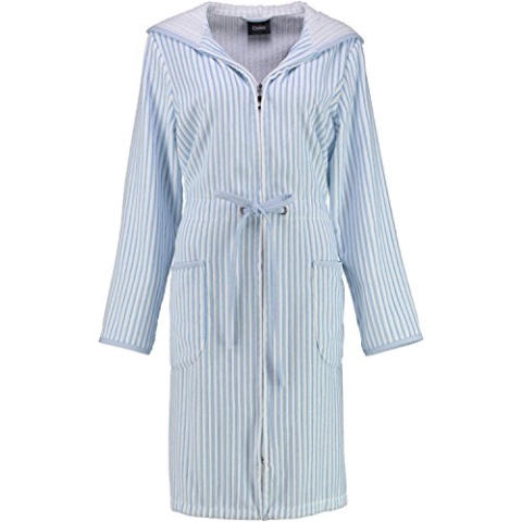 Cawö Damen-Kurzmantel 6416 mit Kapuze (42, 11 mittelblau)