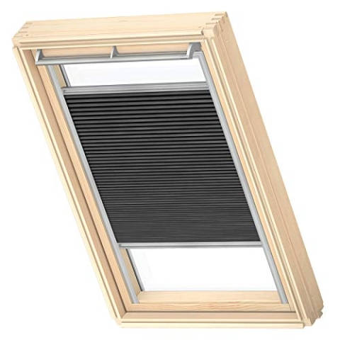 VELUX Original Wabenplissee, M08, Graphit, mit Grauer Führungsschiene