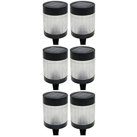 Novaliv 6er SET Solarlampen für Außen LED 100 Lumen - Wetterfest und Energiesparend - Inklusive Akku - Für Garten und Terrasse - Solarleuchte Gartenleuchte Außenleuchte Energiesparleuchte