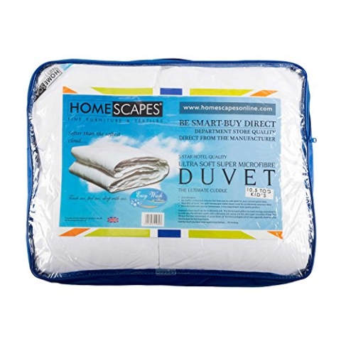 Homescapes Warme Kinderdecke, Ganzjahres-Bettdecke 120x150 cm, Stepp-Bettdecke wie Daunen aus Super-Mikrofaser, Bettdecke Kinder mit 450 GSM Füllung, Wärmeklasse 3, Oeko-TEX Standard 100