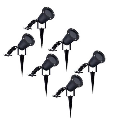 Ledvion - 6X LED Strahler, Aluminium, IP65, GU10 Fassung, 1 Meter Kabel, LED Strahler, Garten Spot