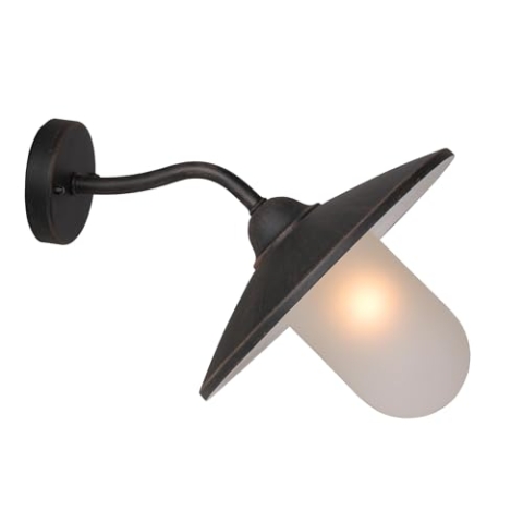 LUCIDE ARUBA - Wandleuchte Innen/Außen - Ø 30 cm - 1xE27 - IP44 - Rostfarbe