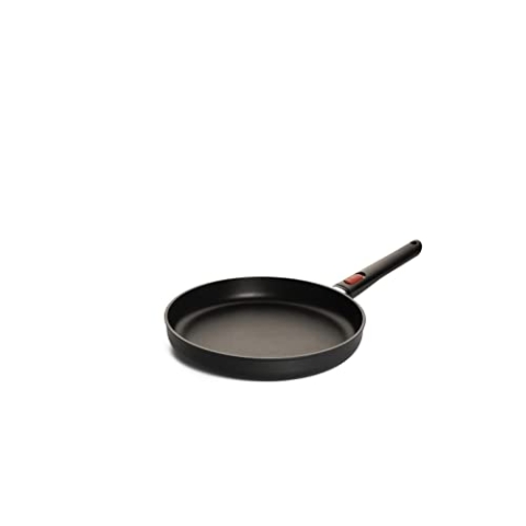 Woll Eco Lite QXR Flachpfanne - Induktiv - Ø 28 cm, 5 cm hoch, mit abnehmbarem Stiel - Geeignet für alle Herdarten, PFAS-frei,100% recyceltes Aluminium, backofenfest, schwarz