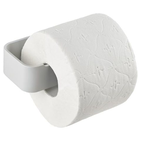 Zone Denmark Ume Toilettenpapierhalter - Klopapierhalter im Schlichten Design - Klorollenhalter 1 Stück - Inkl. Schrauben und Dübel - aus Aluminium - 16,4 x 7,6 x 4 cm - Hellgrau (Soft Grey)