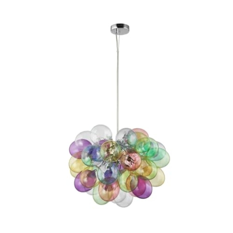 Lucande Pendelleuchte Diborah (Design, Modern) aus Glas (8 flammig G9) - Hängelampe Esstischlampe Hängeleuchte Wohnzimmerleuchte