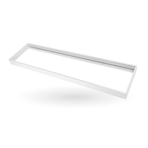 Ledvion - Einbau-Rahmen für LED-Panel, 120x30 cm, Aluminium, Weiß, Deckenleuchten-Montage, Aufbaumontage, System-Decke