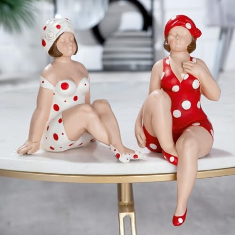 GILDE Skulptur Badenixen rot