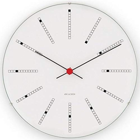 Arne Jacobsen Wanduhr Ø16 cm Bankers Originaldesign Kreative Details, Weiss