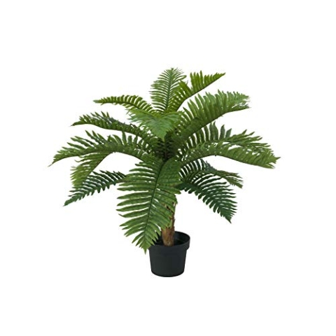EUROPALMS Cycas Palme, Kunstpflanze, 70cm | Kleines Palmfarngewächs mit Blättern aus hochwertigem PEVA