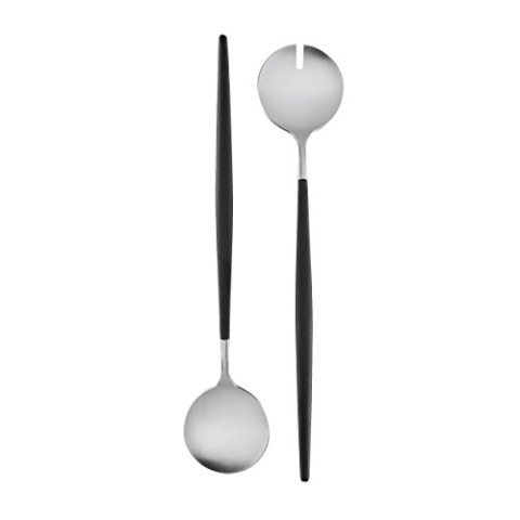 ASA GOA Salatbesteck, Edelstahl, silber/schwarz, 29x3x3 cm