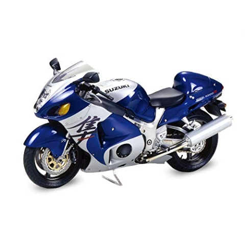 Tamiya 300014090-1:12 Suzuki GSX1300R Hayabusa Street ´98,originalgetreue Nachbildung, Plastik Bausatz, Basteln, Modellbausatz, Zusammenbauen, unlackiert, Blau