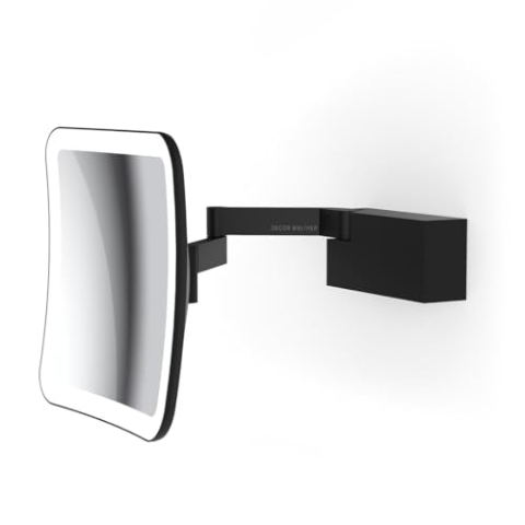 Decor Walther Vision S Wandkosmetikspiegel LED, schwarz matt - Vergrößerung 5-Fach